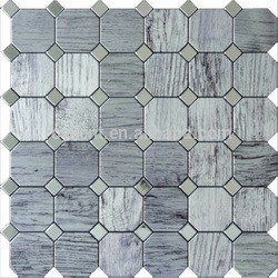 modern house building materials aluminium hexagon mosaic tile Wholesale price for mosaic tiles