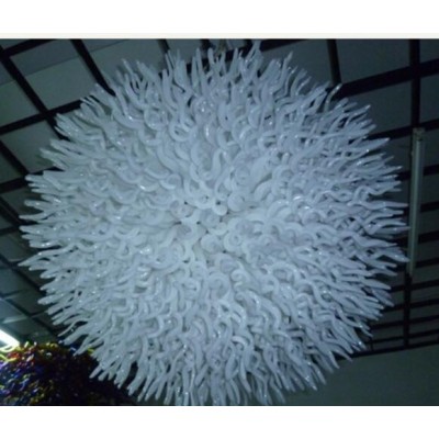 CE/UL Certificate Modern Round Style White Murano Glass Chandelier